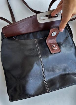Шкіряний рюкзак, оригинальная сумка 2 в 1 кожаный рюкзак8 фото