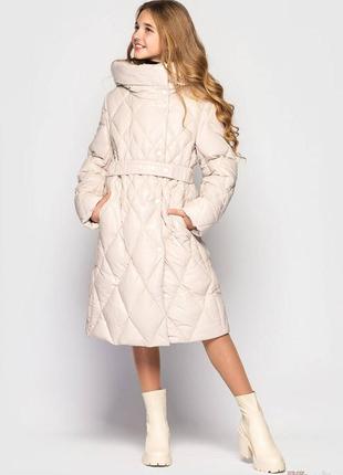 Пальто кремового кольору для дівчинки cvetkov2 фото