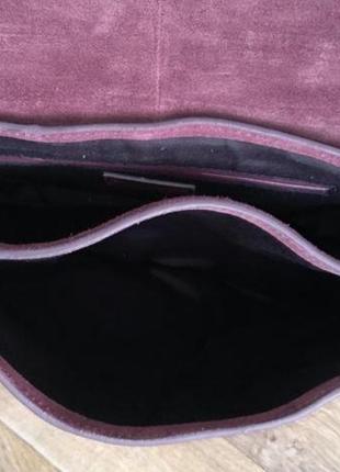 Zara сумка натуральна шкіра, замша 22*31*125 фото