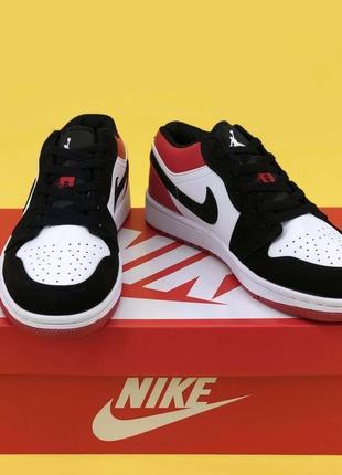 🔥кроссовки air jordan 6 black varsity red shoes retro low og “bulls” кросівки4 фото