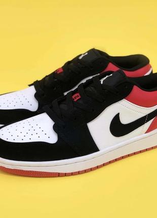 🔥кроссовки nike air jordan 1 retro low og “bulls” кросівки5 фото