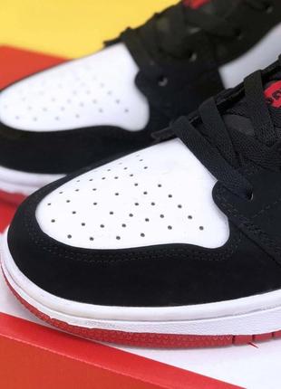 🔥кроссовки air jordan 6 black varsity red shoes retro low og “bulls” кросівки3 фото