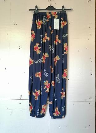 Літні домашні бавовняні штани з цікавим милим принтом  летние домашние хлопковые брюки с интересным2 фото