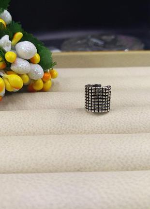 Серебряная стильная модная тренд клипса каффа на ухо хрящ без прокола 925 с чернением