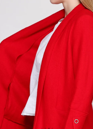 Красное демисезонное пальто zara2 фото