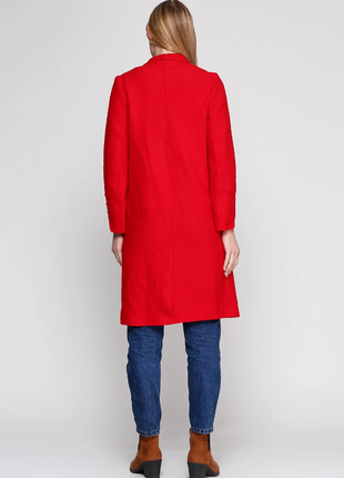 Красное демисезонное пальто zara8 фото