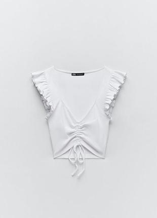 Топ в рубчик zara з рюшами розрізами, кардиган в рубчик zara, поло кофта zara, кроп топ в рубчик zara, майка zara, футболка в рубчик zara