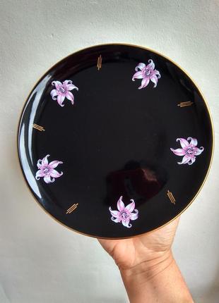 Антикварна фарфорова тарілка орхідея "orchid" palissy, england ,royal worcester, 1950р1 фото