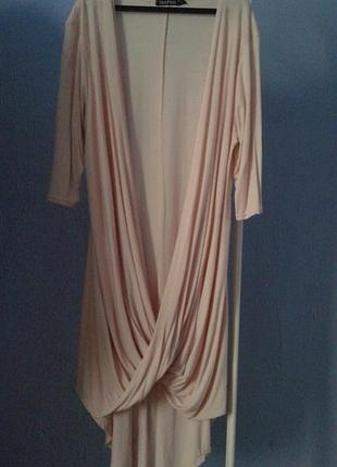 Нове плаття-туніка кремово-пудровое р 8-12