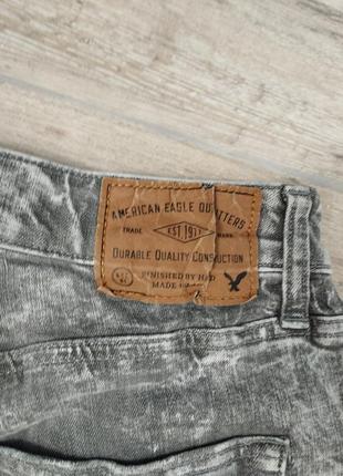 Серые джинсовые шорты american eagle рваные шорты до колен8 фото