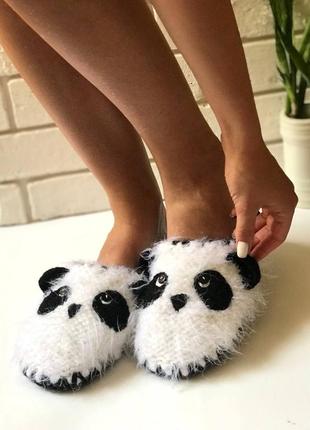 Тапочки "панды" детские2 фото