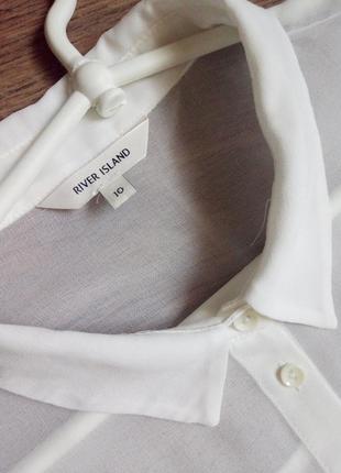 Длинная белая шифоновая блуза размер с-м2 фото