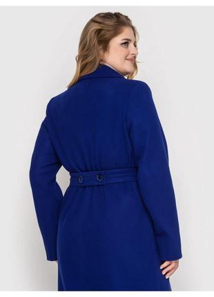 Красивое длинное женское пальто из кашемира с разрезами размеры 52-586 фото