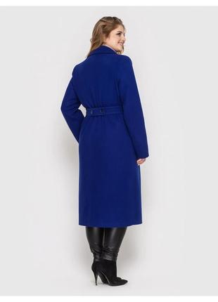 Красивое длинное женское пальто из кашемира с разрезами размеры 52-583 фото