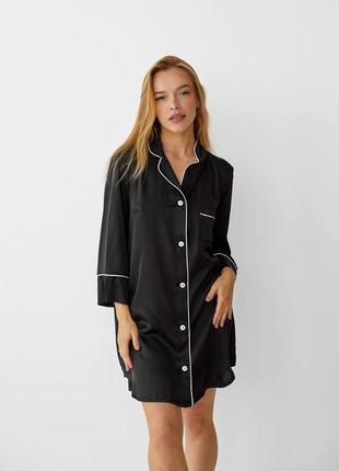 Подовжена сорочка, зваблива шовкова нічна сорочка7 фото