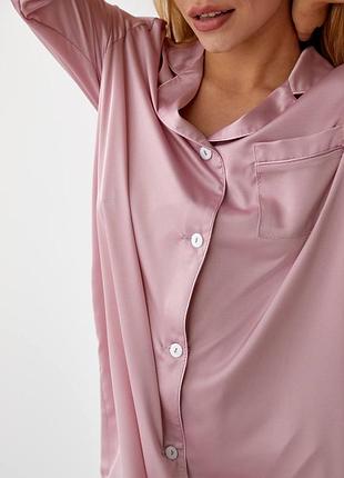 Подовжена сорочка, зваблива шовкова нічна сорочка2 фото