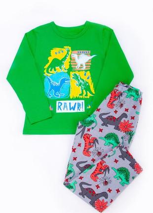 Яскрава піжама діно, бавовняна піжама з динозаврами в кольорах 🎨