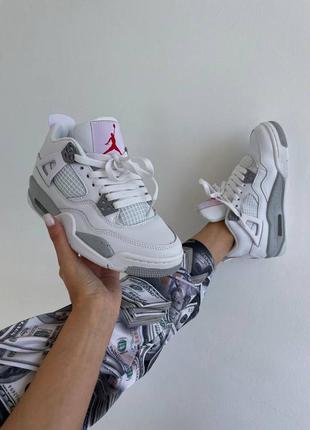 Nike jordan 4 white oreo❤️36рр-45рр❤️кросівки найк джордан 4,кросівки найк джордан3 фото