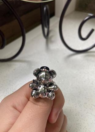 Крутое кольцо мишка массивное колечко, каблучка кільце ведмідь7 фото