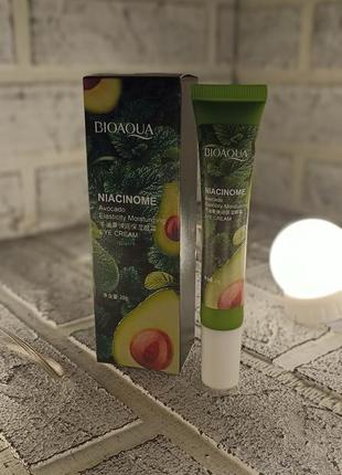 Крем для шкіри навколо очей з авокадо і ніацинамідом bioaqua niacinome avocado elasticity moisturizi2 фото