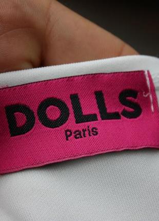 Нарядное белое женское платье dolls paris размер 38 m 10 мини короткое выше колен 4