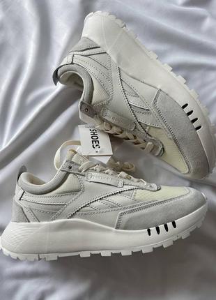 Женские кроссовки reebok classic leather legacy white olahraga 36-37-38-39-40-41