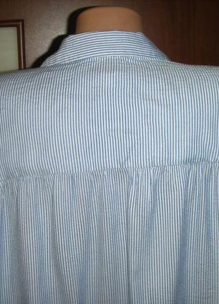 Комфортная жатая рубашка в стиле бохо, размер 14-м-485 фото