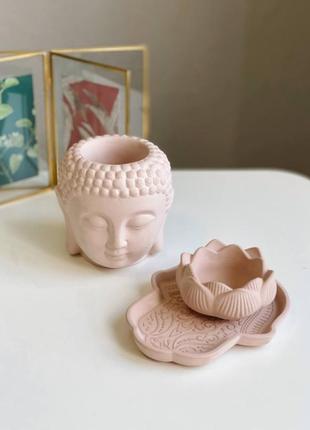 Набір для медитації  "будда" з гіпса ручної роботи.