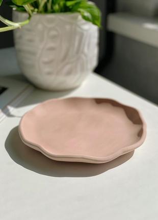 Декоративний піднос з органічного гіпсу 20 см "irregular"