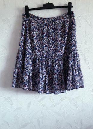 Воздушная шифоновая юбка на подкладке из стрейчевого трикотажа от esprit1 фото