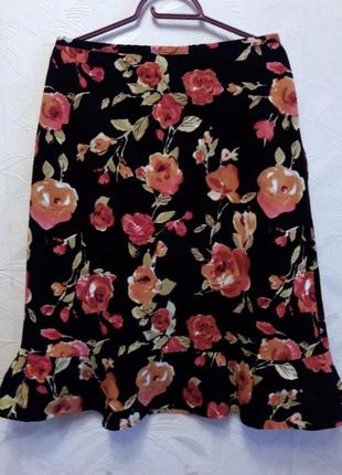 Микровельветовая юбка, 48-50, хлопок, per una1 фото