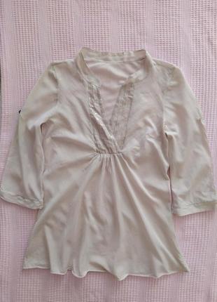 Сорочка, тонка, шовк, бавовна, беж, італія