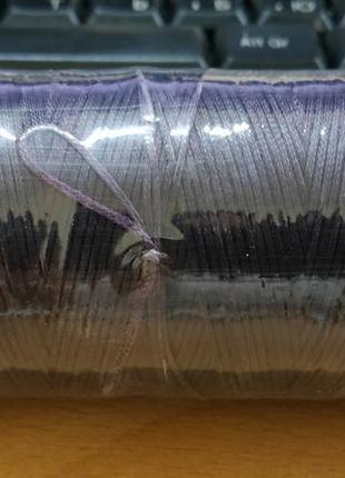 Нитка вощеная плоская 0,8 мм s047 260 м 150d темно-фиолетовый цвет нить для шитья кожи