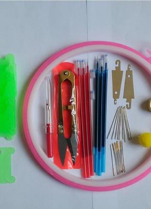 Набор инструментов для вышивания инструменты для вышивки пяльца пяльцы иглы распарыватель стержни