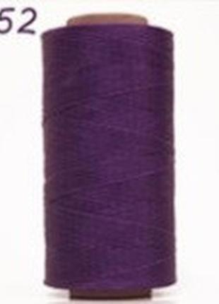 Нитка вощеная плоская 0,8 мм s052 260 м 150d фиолетовый цвет нить для шитья кожи