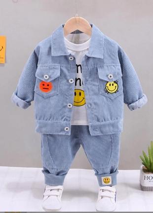 Вельветовий костюм трійка для малюків