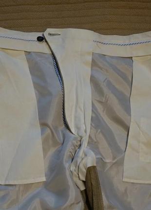 Отличные формальные брюки из небеленого льна viyella великобритания 36 р.7 фото
