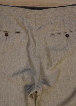 Отличные формальные брюки из небеленого льна viyella великобритания 36 р.9 фото