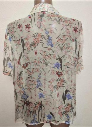 Шелковая блуза рубашка цветочный принт peter hahn /2717/6 фото