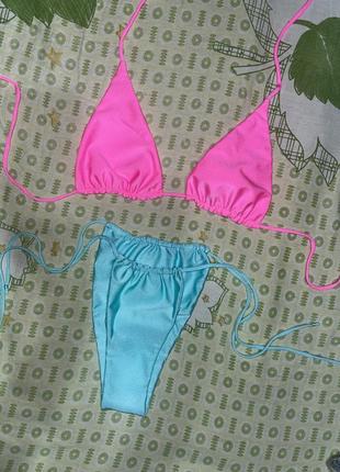 Купальник,купальник бікіні або купальник шторки,роздільний купальник,рожевий купальник,блакитний купальник