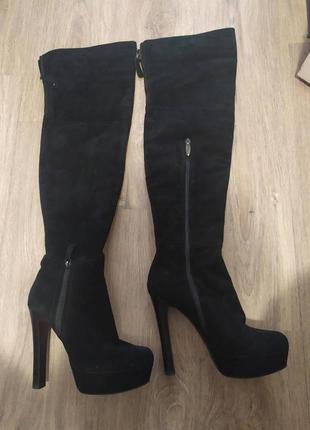 Замшевые сапоги