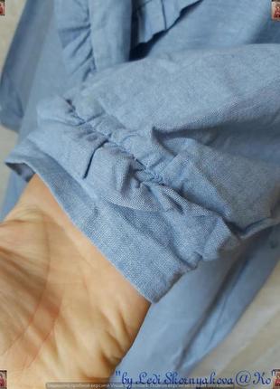 Новый халат на запах со 100% хлопка в сине-голубом цвете с карманами, размер м-л8 фото