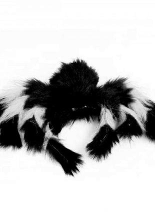 Аксесуар для декору на хеллоуїн волохатий павук страшний+подарунок