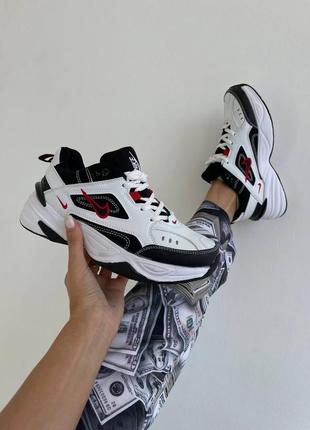 Кросівки жіночі nike m2k tekno "black / white / red"/кросівки жіночі найк