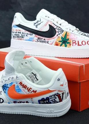 Жіночі кросівки nike  air Wmns 1 grafiti harlem/  женские кроссовки найк аир форс4 фото