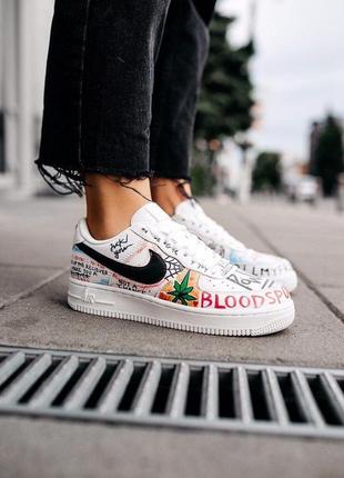 Жіночі кросівки nike  air Wmns 1 grafiti harlem/  женские кроссовки найк аир форс3 фото