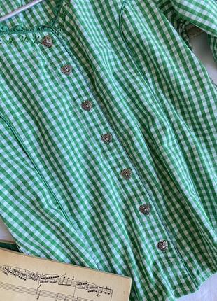Зелена блуза вінтаж класика сорочка 44 розмір блузка зелёная винтаж6 фото