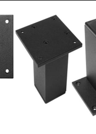 Меблеві ніжки чорні матові, н-120мм
