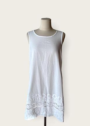 Біла туніка плаття бавовна віскоза f&f