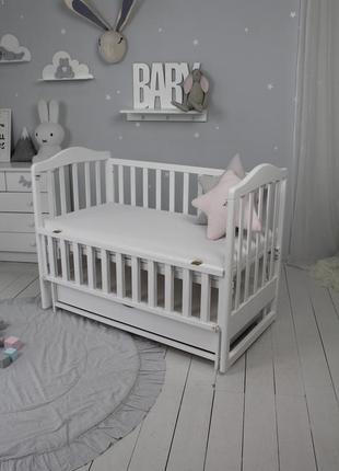 Ліжко дитяче baby comfort лд4 біле з шухлядою2 фото